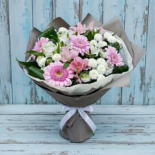 Букет цветов из:  Герберы, Альстромерии и Хризантемы #REPLACE_PRED# Поселок дома отдыха Успенское