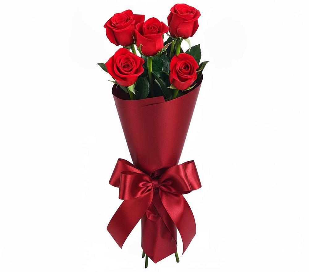 Букет 5 Красных роз Эдлесс Лав в Поселок дома отдыха Успенское