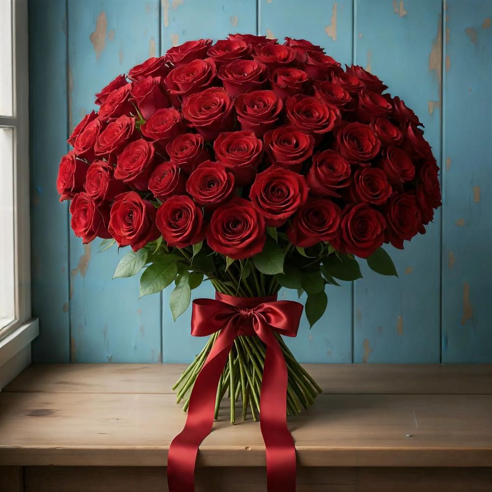 Букет Красные розы Блэк Меджик в Поселок дома отдыха Успенское