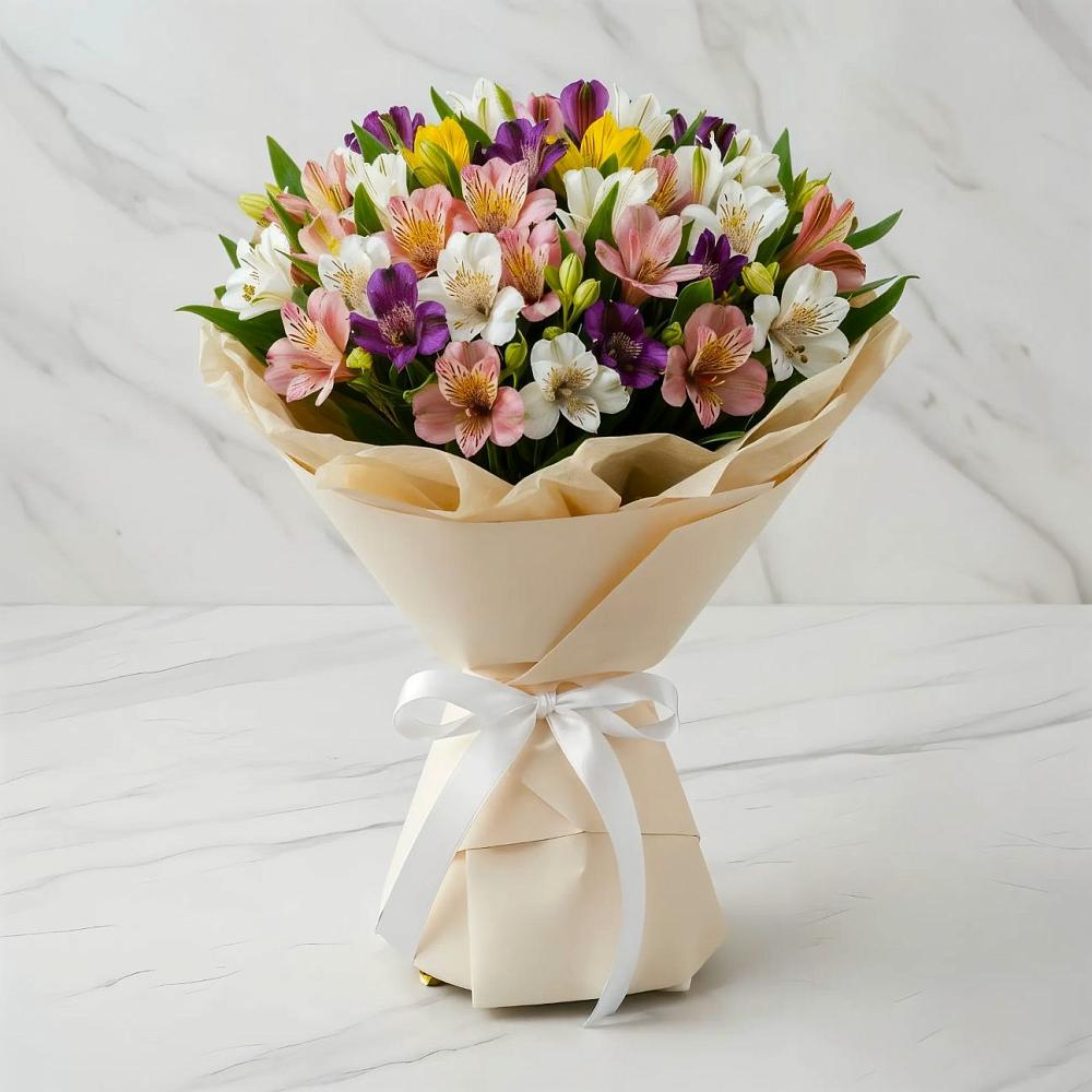 Букет цветов из: Альстромерии в Поселок дома отдыха Успенское