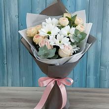 Букет цветов из:  Хризантемы и Розы #REPLACE_PRED# Поселок дома отдыха Успенское