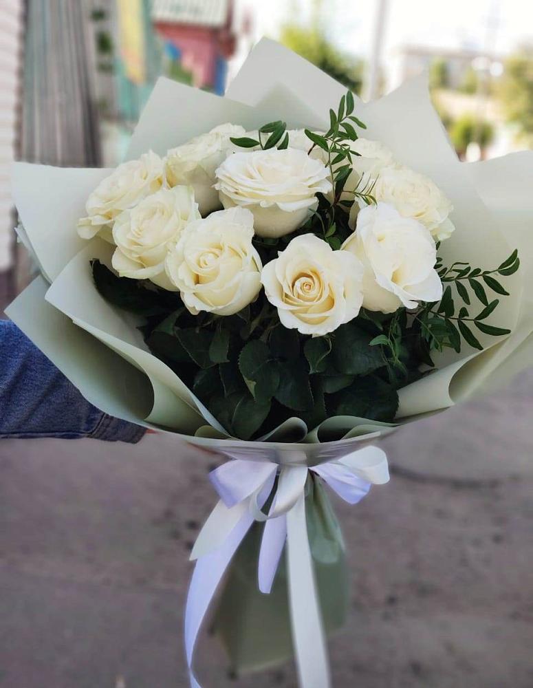 Букет Белые розы Проуд в Поселок дома отдыха Успенское