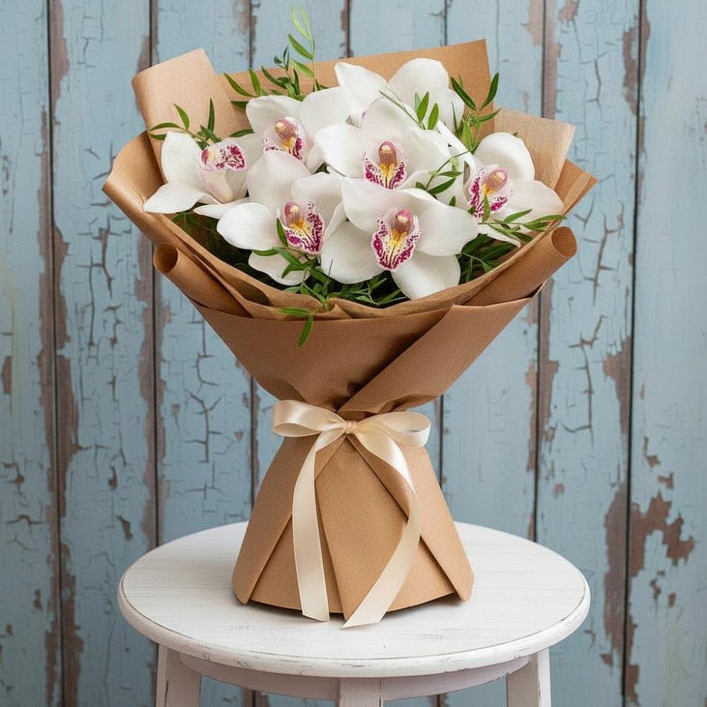 Букет цветов из: Орхидеи и Розы в Поселок дома отдыха Успенское