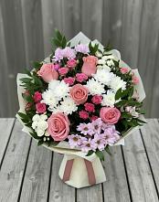 Букет цветов из:  Альстромерии, Гвоздики, Розы и Хризантемы #REPLACE_PRED# Поселок дома отдыха Успенское