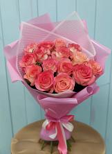 Букет 15 Розовых роз Равель в Поселок дома отдыха Успенское