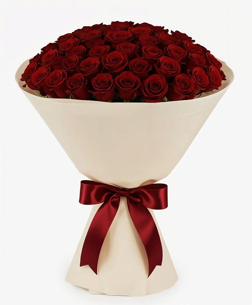 Букет 101 Бордовая роза Блэк Бакарра в Поселок дома отдыха Успенское