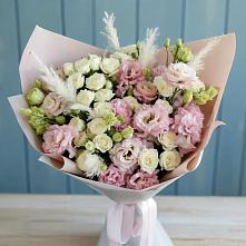 Букет цветов из:  Альстромерии и Розы в Поселок дома отдыха Успенское