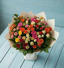 Букет Микс из разноцветных кустовых роз #REPLACE_PRED# Поселок дома отдыха Успенское